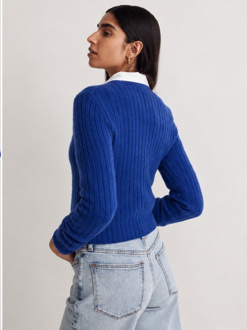 Madewell Ribbed Crewneck Wool Blend Sweater Size S - Picture 3 of 7